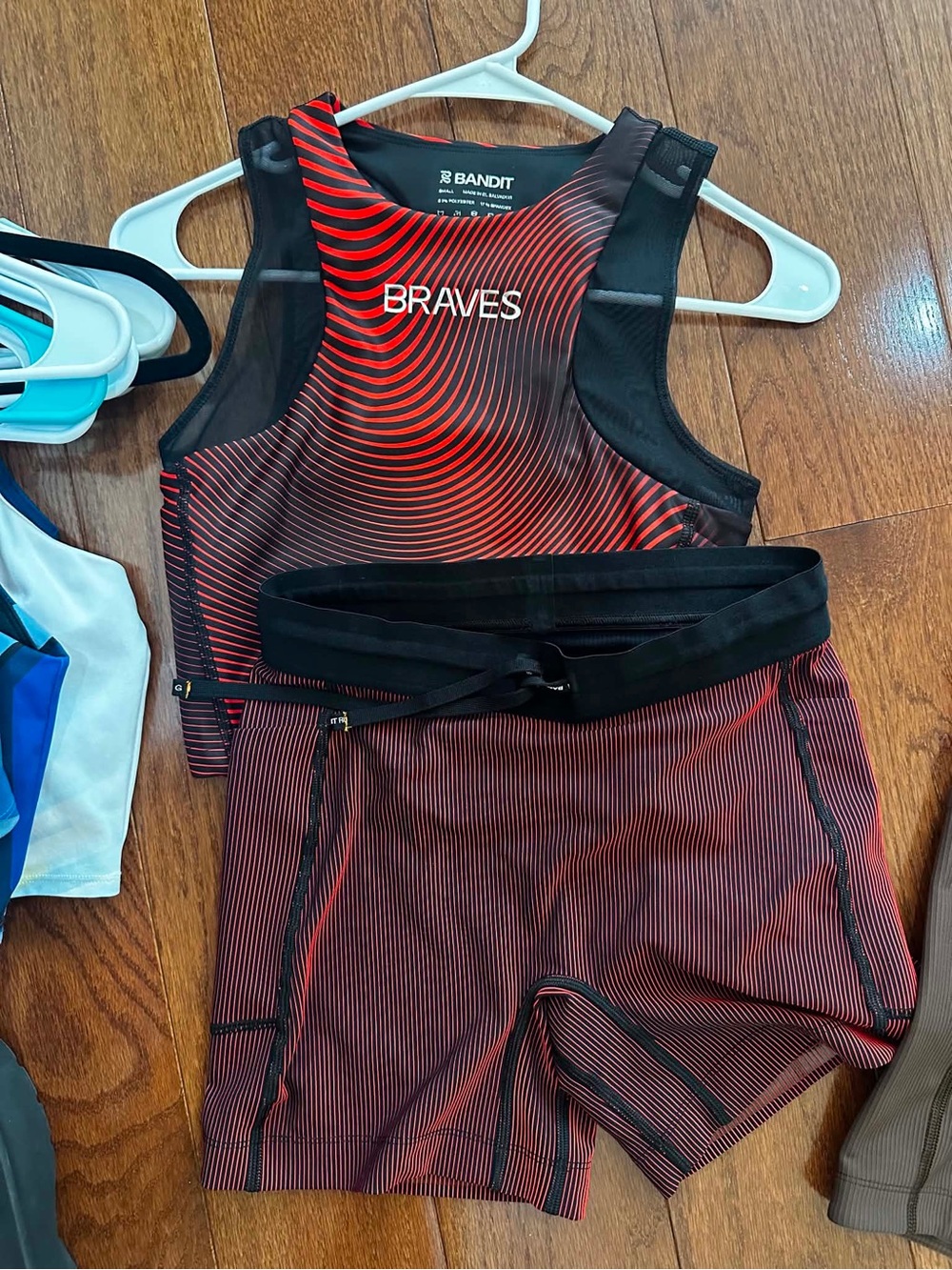 Bandit Braves Women's Red & Black Athletic Shorts and Top